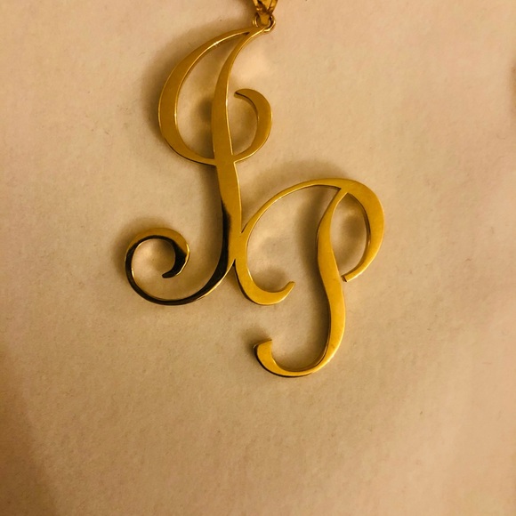 10k gold custom charm”JP” - Picture 2 of 3
